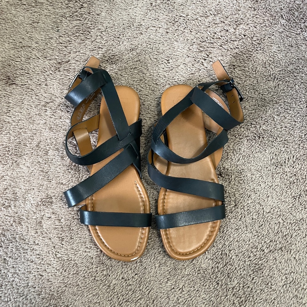 Black Strappy Sandals